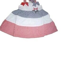 Blueberi‎ Boulevard Girls Dress White Sundress Seersucker Patriotic 2t Toddler